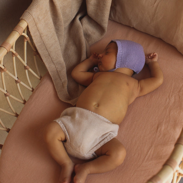 Ginny Merino Wool Knitted Baby Bloomers (Off White)