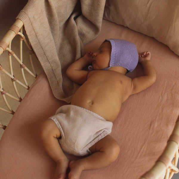 Ginny Merino Wool Knitted Baby Bloomers (Off White)