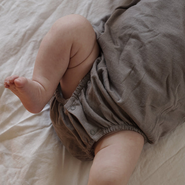 Cree Cotton Jersey Baby Bodysuit (Stone)