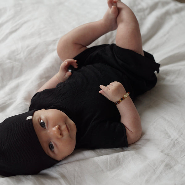 Cree Cotton Jersey Baby Bodysuit (Black)
