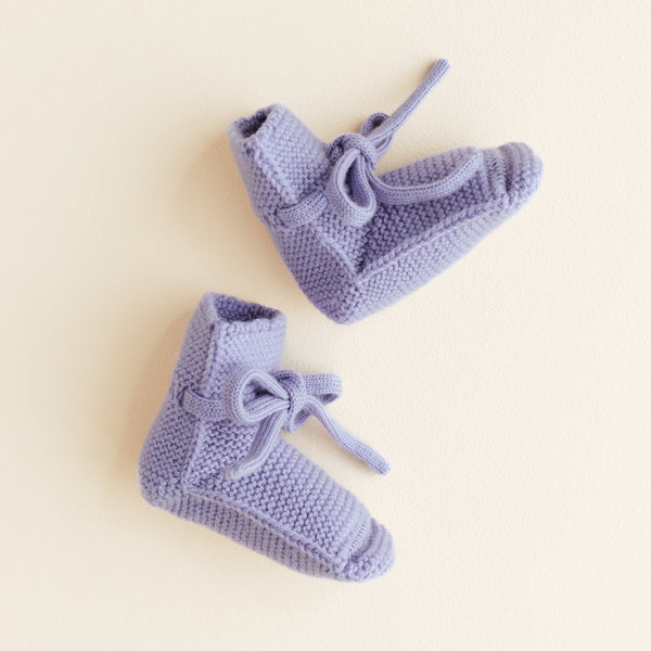 Merino Wool Baby Booties (Lilac)