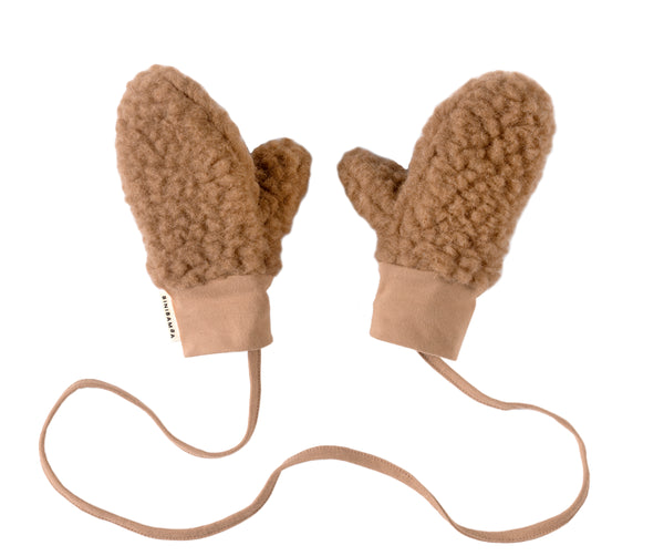 Bini Merino Wool Baby Mittens on a String (Bruno)