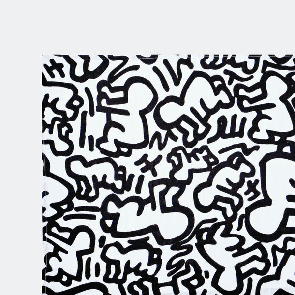 Etta Loves x Keith Haring XL Sensory Baby Muslin (Black & White)