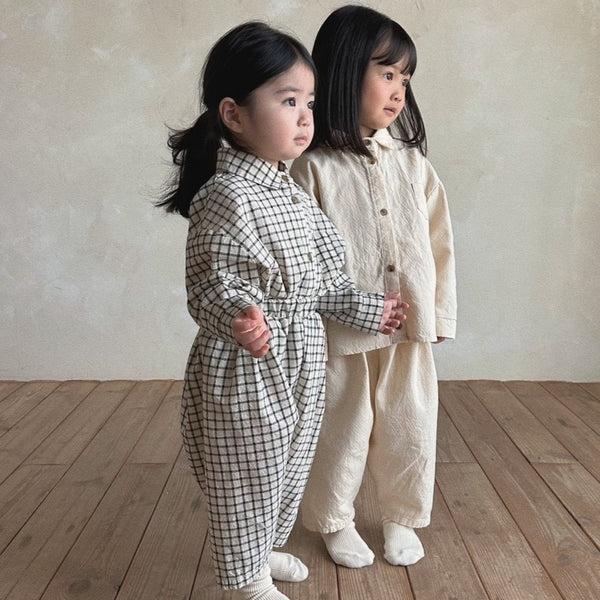 Pong Cotton Checked Baby Shirt