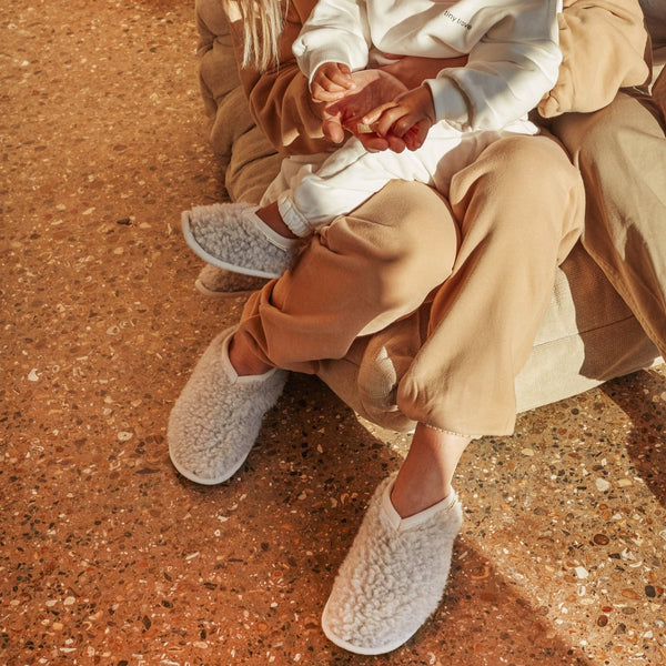 MAMA Bini Merino Wool Slippers (Cloud)