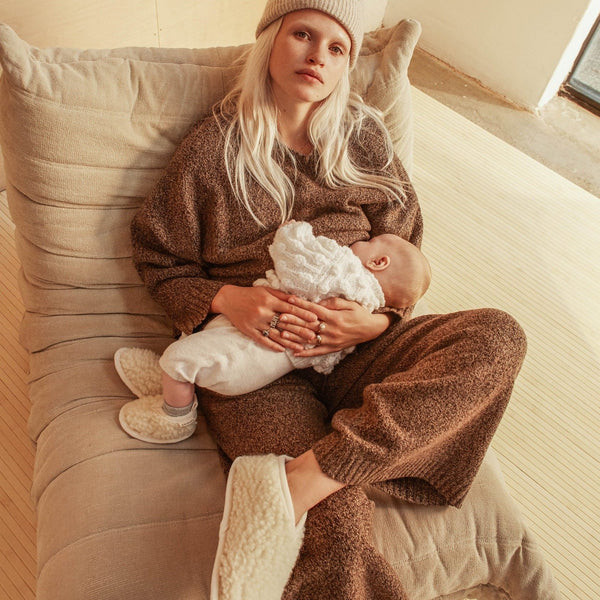 MAMA Bini Merino Wool Slippers (Milk)