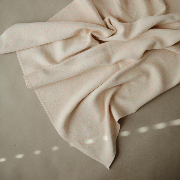 Organic Cotton Knitted Confetti Baby Blanket (Peach)