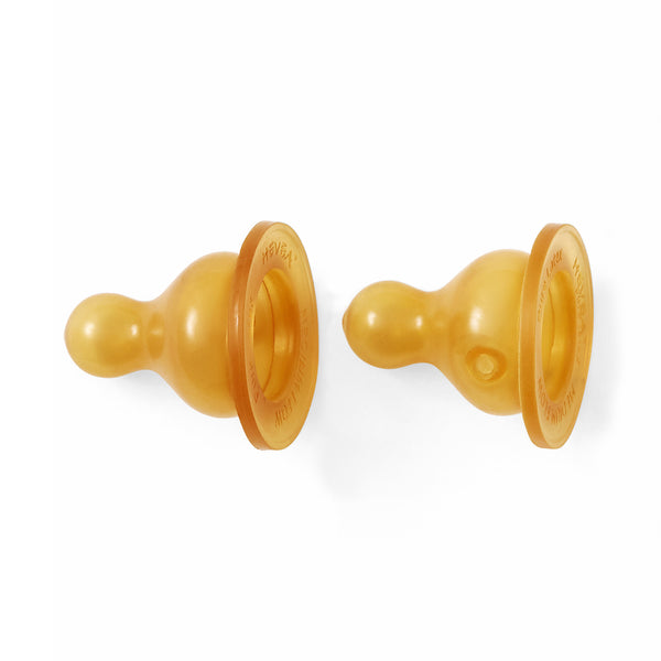 Hevea Natural Rubber Bottle Slow Flow Teats (Set of 2)