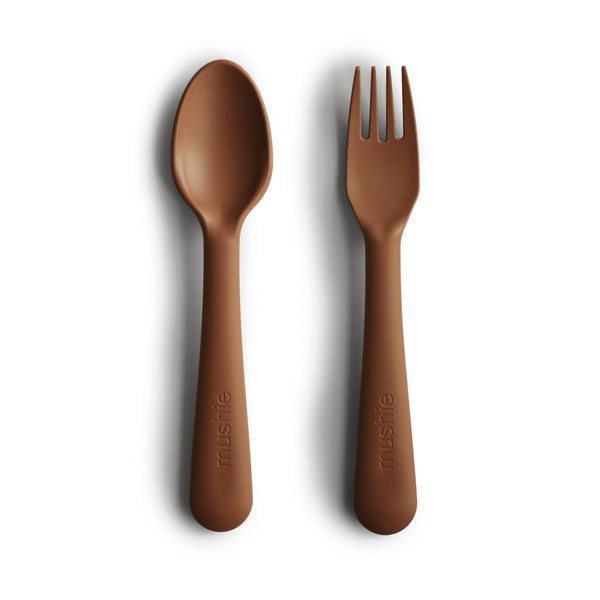 Mushie Fork + Spoon (Caramel)