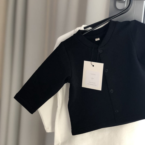 Che Organic Cotton Fleece Cardigan (Black)