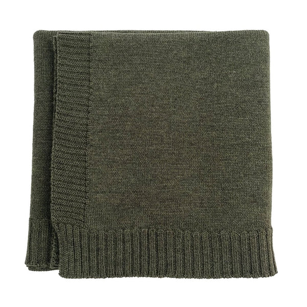 Didi Merino Wool Jersey Knit Baby Blanket (Pine)