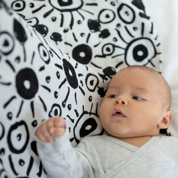 Etta Sensory Drawing Range Muslins 3 Pack (Black & White)