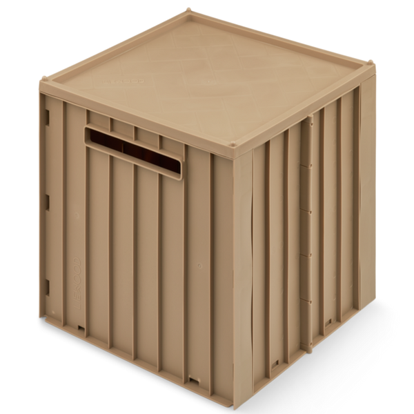 Elijah Collapsible Storage Box with Lid (Oat)