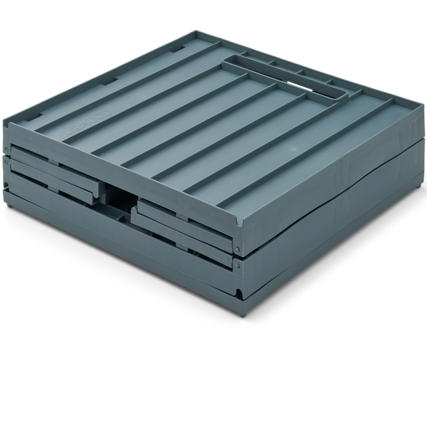 Elijah Collapsible Storage Box with Lid (Whale Blue)