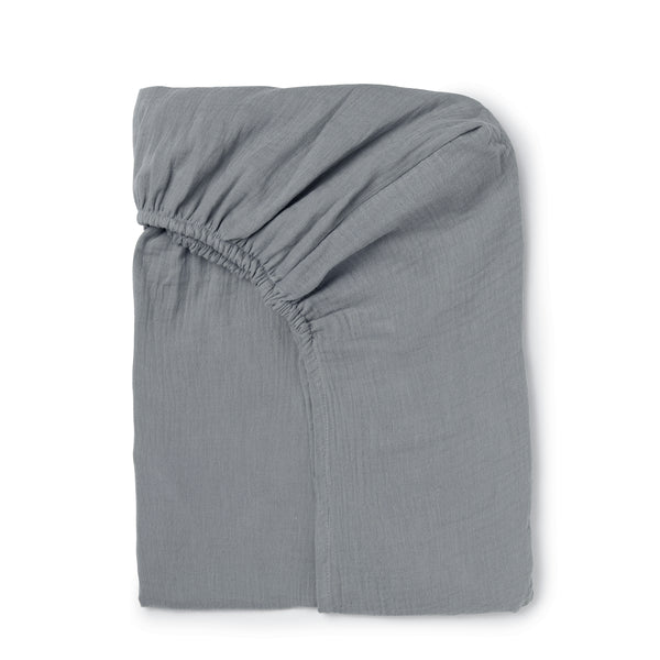 Baby Crib Fitted Cot Sheet (Powder Grey)