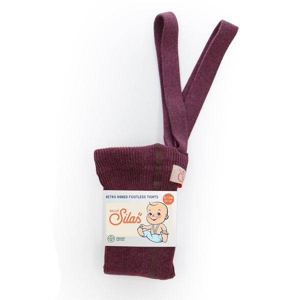 Silly Silas Unisex Footless Rib Tights with Braces (Fig)
