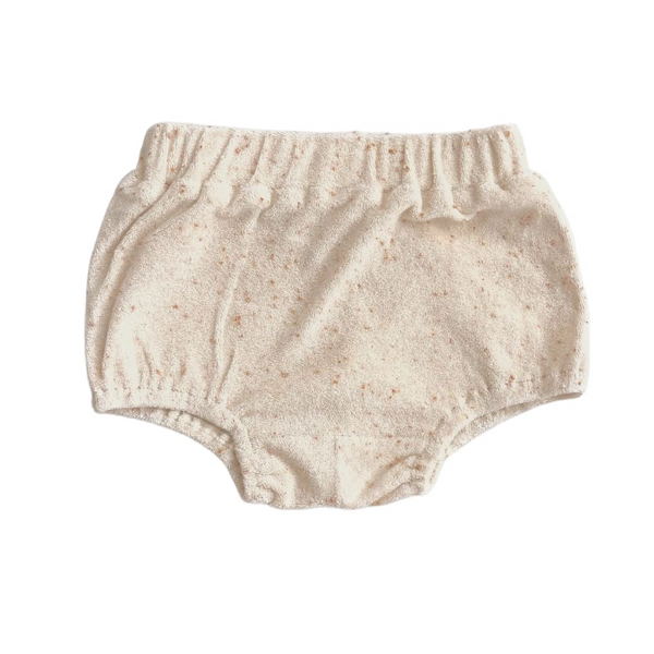 Bria Flecked Cotton Terry Baby Bloomers (Almond)