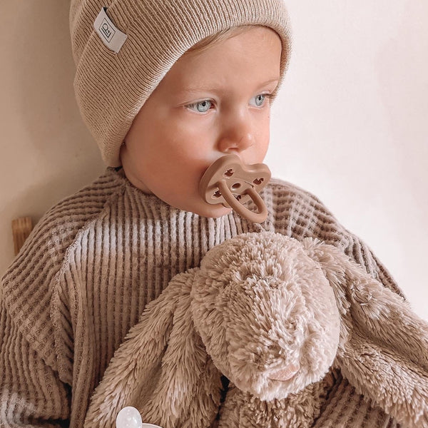 Natural Rubber Pacifier Dummy Set of 2 (Sandy/Beige)