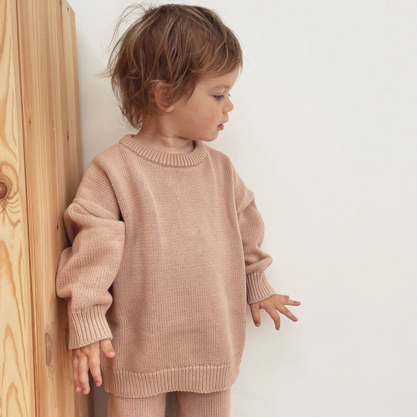 Quinn Cotton Knit Jumper (Hazelnut)