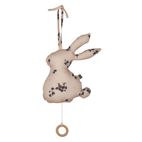 Rabbit Music Box Mobile (Oatmeal Forest)