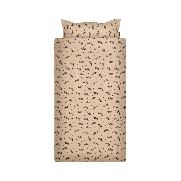Multi Size Organic Cotton Duvet and Pillow Bed Set (Oatmeal Forest)