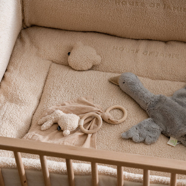 Reversible Playpen Mat (Oatmeal Teddy & Sand Velvet)