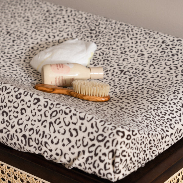 Cotton Changing Mat Cover (Snow Leopard)