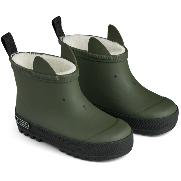 Jesse Thermo Short Pile Lined Rainboot (Hunter Green/Black Mix)