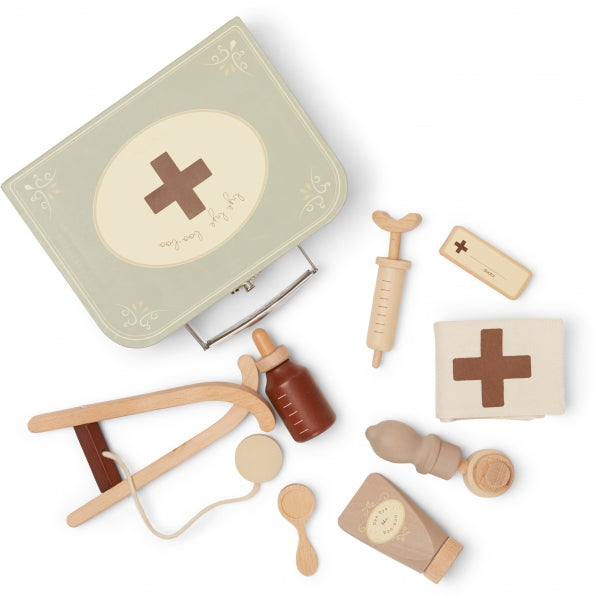 Wooden Toy Doctor Set and Bag