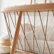 Kumi Baby Crib with Mesh Cocoon (Hazelnut) - Charlie Crane