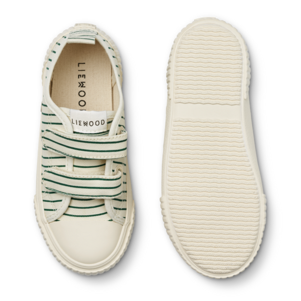 Kim Pinstripe Canvas Shoes (Garden Green)