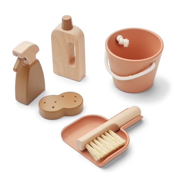 Kimbie Wooden Cleaning Play Set  (Tuscany Rose Multi Mix)