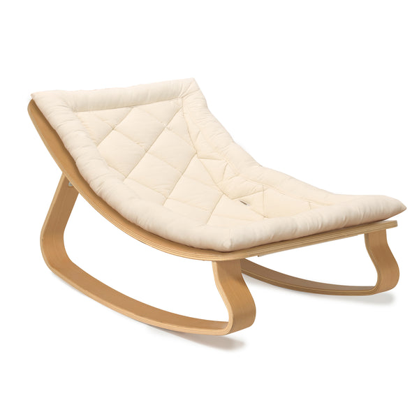 Levo Beech Baby Rocker with Organic Milk Cushion