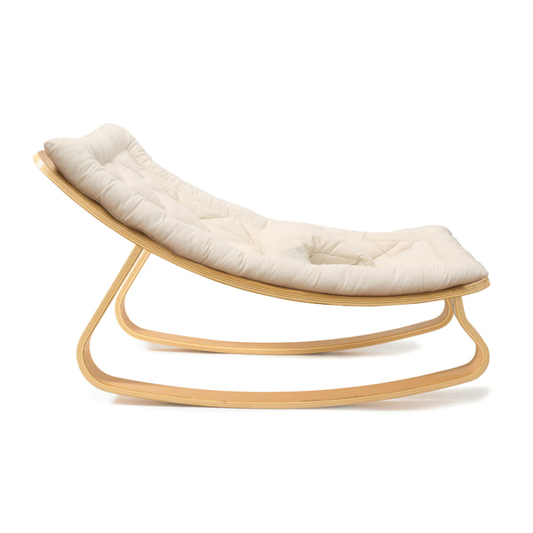 Levo Beech Baby Rocker with Organic Milk Cushion