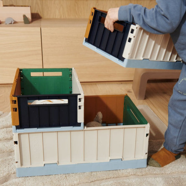 Weston Small Storage Boxes Set of 2 (Sea Blue Multi Mix)