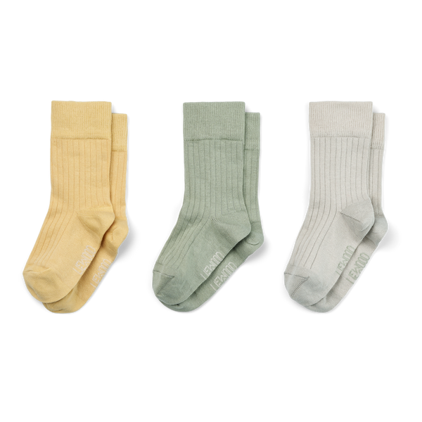 Lorenzo Cotton Socks 3 Pack (Dusty Mint Mix)