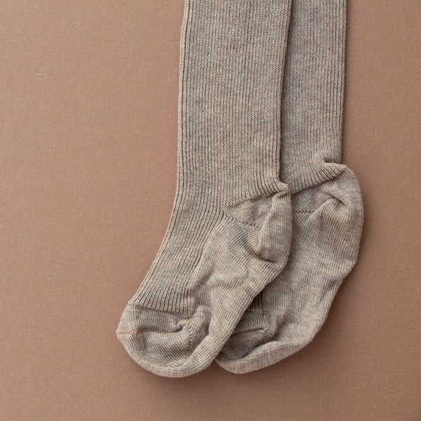 Silly Silas Unisex Rib Tights with Braces (Peanut)