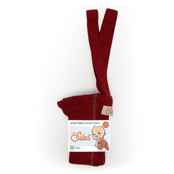 Silly Silas Unisex Rib Tights with Braces (Maple Leaf)