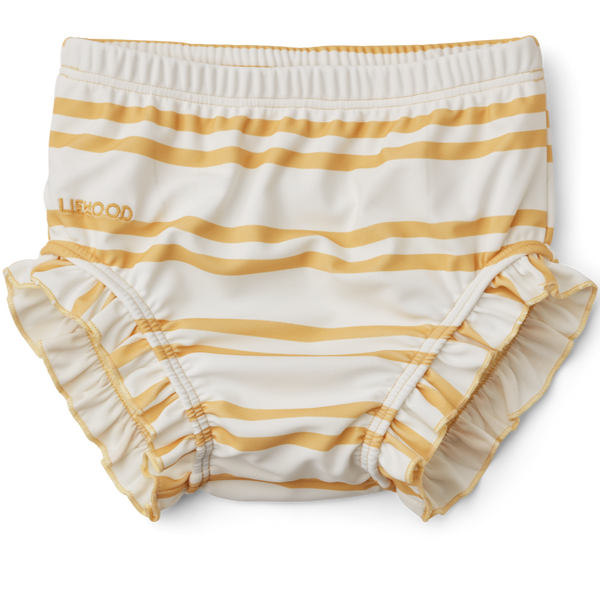 Mila Stripe Baby Swim Pants (Creme De La Creme/Jojoba)