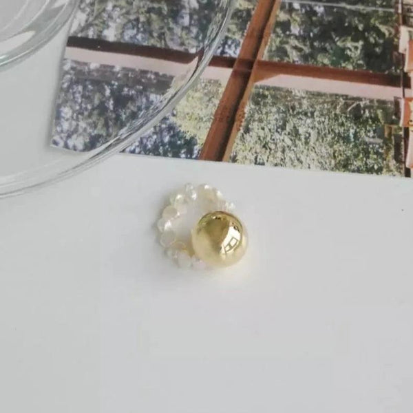 MAMA Ball Pendant Pearl Ring (Gold)