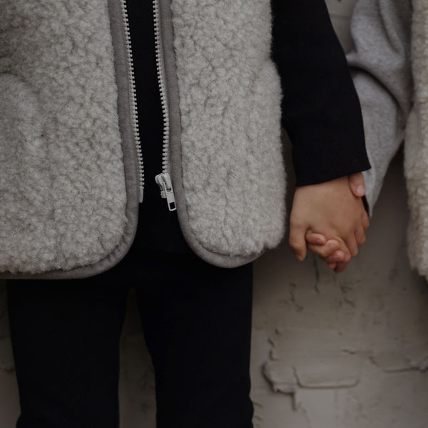 Clara 100% Wool Vest with Lining (Grey)