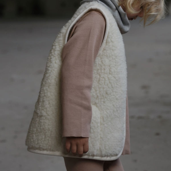 Camie Cotton Rib Raw Hem Sweatshirt (Biscuit)