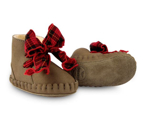 Pina Organza Nubuck Booties Stone