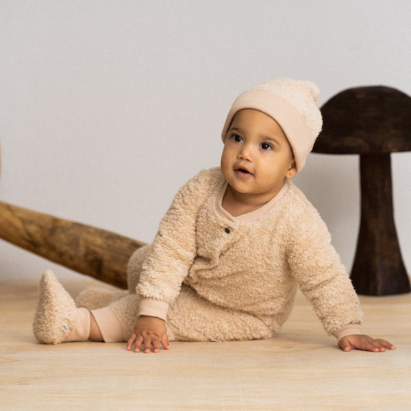 Plush Baby Booties (Oatmeal)