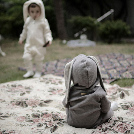 Bunny Ears Rabbit Romper Suit (Ivory)