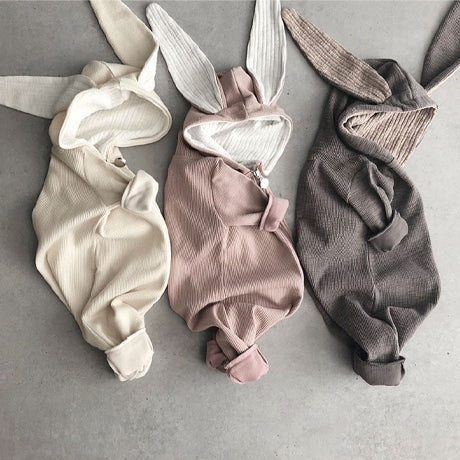 Bunny Ears Rabbit Romper Suit (Ivory)