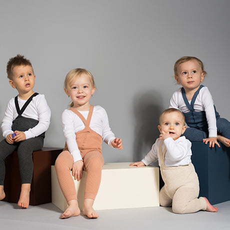 Silly Silas Footless Unisex Rib Tights with Braces (Cream)