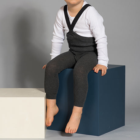 Silly Silas Footless Unisex Rib Tights with Braces (Cream)