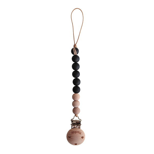 Cleo Dummy Pacifier Clip (Black)