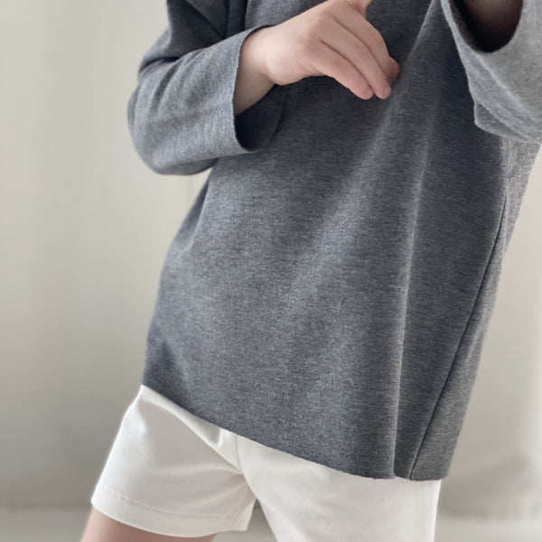 Cassius Organic Cotton Raw Neck Modern Sweatshirt (Dark Grey)